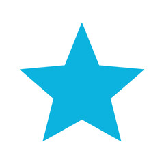 Fototapeta premium Blue star icon on white background