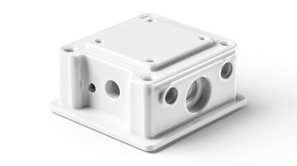 Fototapeta premium A white box with holes in it