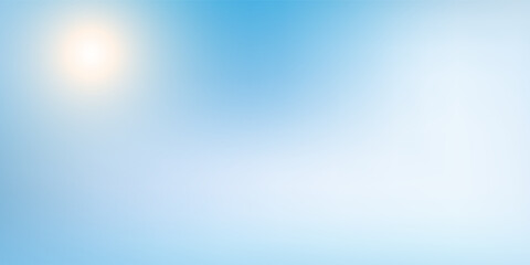 Fototapeta premium Beautiful clouds, abstract white and blue color gradient background. Vector illustration.