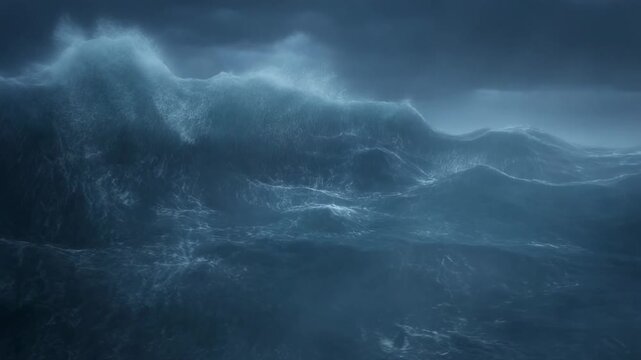 stormy clouds over the sea