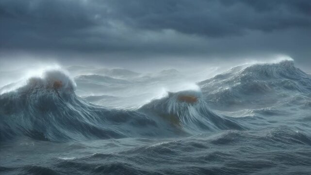 storm clouds over the sea