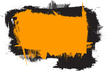 black orange watercolor brush painting banner panel splash artistic grunge graphic abstract background