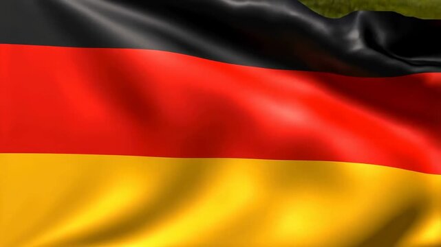 German flag waving in the wind: dynamic motion captured in three frames