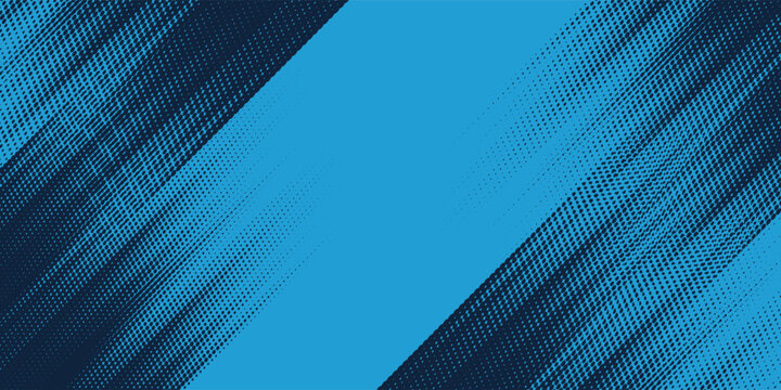 Dots halftone white and blue color pattern gradient grunge texture background. Dots pop art comics sport style vector illustration. Abstract speed lines style blue color halftone blue simple good art