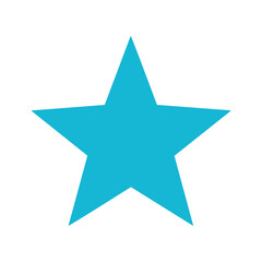 Obraz premium Blue star icon on white background
