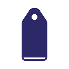 Dark blue price tag icon on white background