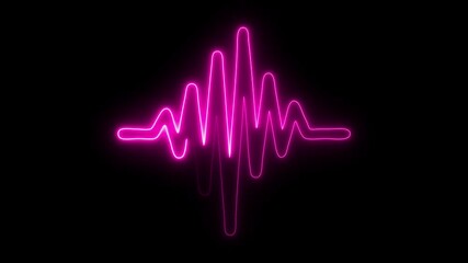 heart beat line Heart health abstract background , lines audio wave visualisation with transparent background, audio sound waveform spectrum animation,