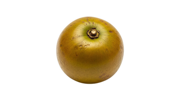 lucuma fruit isolated on a transparent background in flat lay