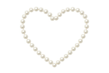 Obraz premium Pearl necklace forming heart frame for love concept