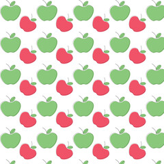 Apple Fruit Seamless Pattern Background Design