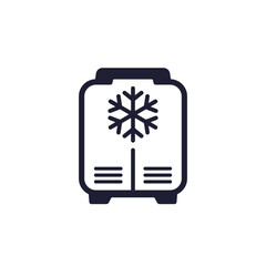 cryotherapy or cryosauna icon, pictogram on white