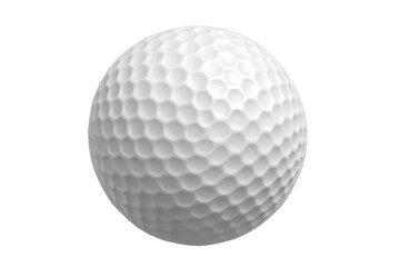 Golf ball bouncing, showing dimpled surface texturing, symbolizing sport, accuracy, and competition success on a transparent background