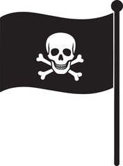 Jolly Roger Pirate Flag Skull Vector, Jolly Roger Flag Vector