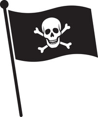Jolly Roger Pirate Flag Skull Vector, Jolly Roger Flag Vector