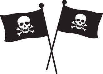 Jolly Roger Pirate Flag Skull Vector, Jolly Roger Flag Vector