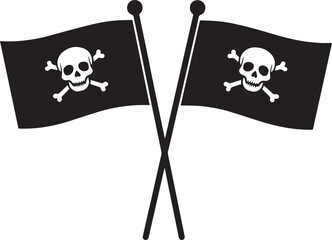 Jolly Roger Pirate Flag Skull Vector, Jolly Roger Flag Vector