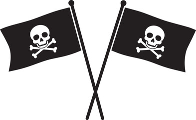 Jolly Roger Pirate Flag Skull Vector, Jolly Roger Flag Vector