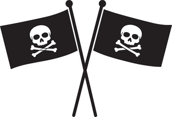 Jolly Roger Pirate Flag Skull Vector, Jolly Roger Flag Vector