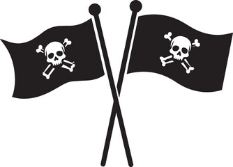 Jolly Roger Pirate Flag Skull Vector, Jolly Roger Flag Vector