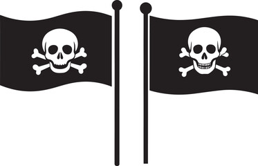 Jolly Roger Pirate Flag Skull Vector, Jolly Roger Flag Vector