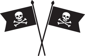 Jolly Roger Pirate Flag Skull Vector, Jolly Roger Flag Vector