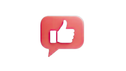 3D Like Icon on White Background