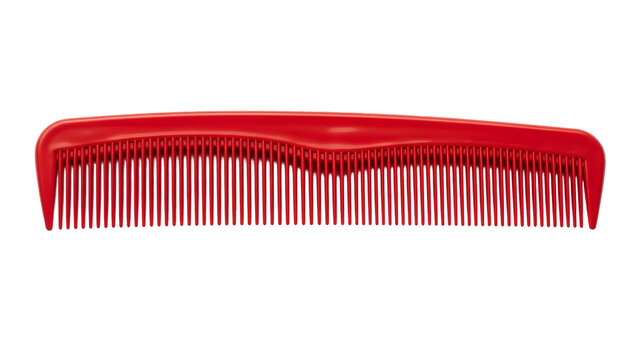 A red comb isolated on transparent background