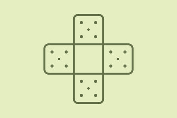 Bandage icon. Suitable for medical projects. Line icon, perfect for UI, mobile apps, websites, presentations, and infographics. Fully editable and optimized for digital and print use