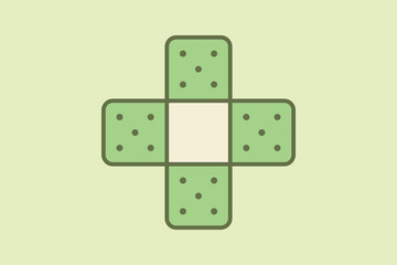 Bandage icon. Suitable for medical projects. Flat line icon, perfect for UI, mobile apps, websites, presentations, and infographics. Fully editable and optimized for digital and print use