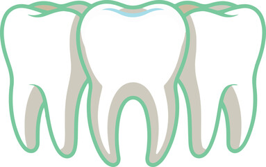 clean white teeth shining smile vector