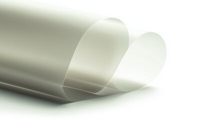 A piece of paper is folded in half and has a white background