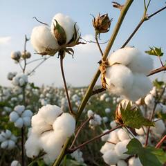cotton buds on the branch
