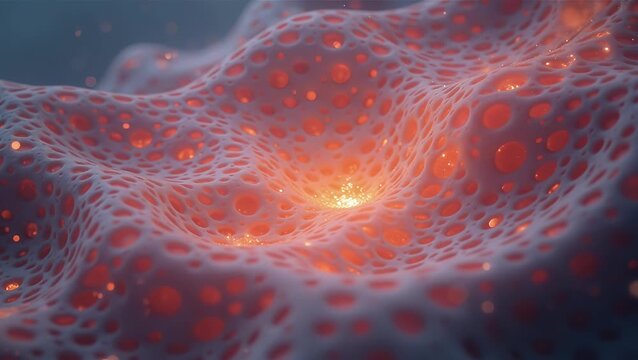 Abstract Representation of Cellular Structures with Glowing Insights