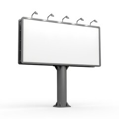 Obraz premium Blank billboard isolated on white background