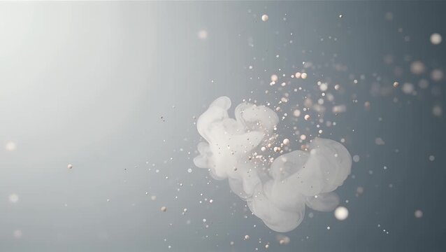 Ethereal Sparkling Particles in Soft Focus Background