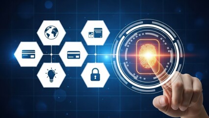 Cyber Protection Network: Human Fingerprint Scanning over Hexagonal Icons for Secure Data Privacy