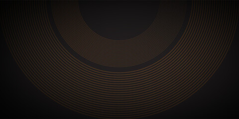 Abstract vector circle halftone black background. Gradient retro line pattern design. Monochrome graphic. Circle for sound wave. Modern Creative trendy design