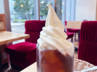 アイスコーヒーフロート ソフトクリーム