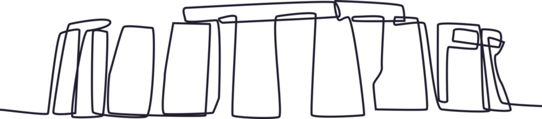 Continuous Line Art of Stonehenge England