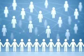 人と人のつながりが広がる関係性を図で示した組織構造とネットワーク連携のイメージ