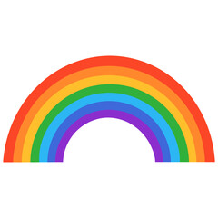 rainbow icon. PNG illustration on transparent background.