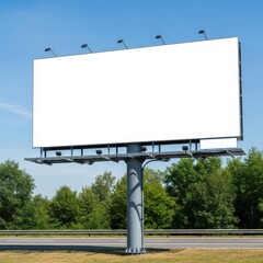 Obraz premium Blank billboard, isolated on white background