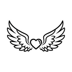 Obraz premium Heart with Wings A Symbol of Love and Freedom.