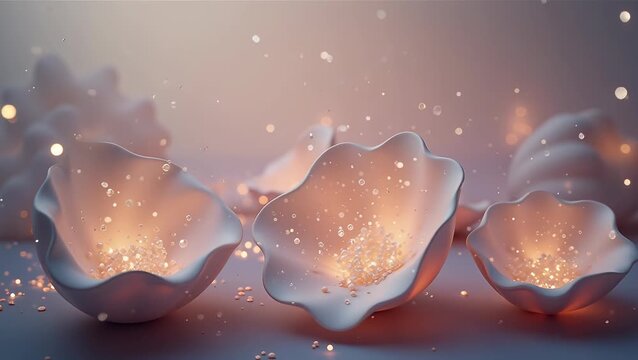 Enchanting Luminescent Shells Creating a Dreamy Atmosphere