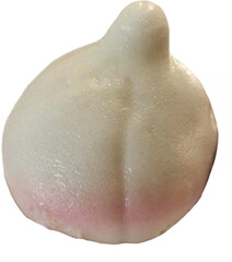 isolated longevity peach bun, Chinese sweet creamy bun