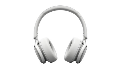 White over ear headphones isolated on transparent background