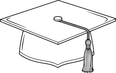 Graduation Cap Education Success Vector Silhouette Illustration
