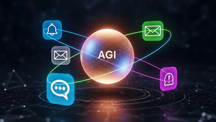 Centralized notification hub with agi