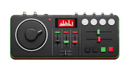 DJ Mixer Controller Isolated on White Background