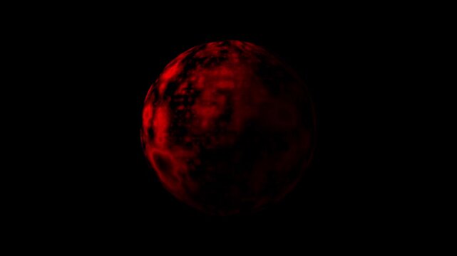 3d model sphere to represent the destruction of earth and natural resources.red rotating earth concept to denote destruction of nature and increasing global warming.climate change and global disaster.